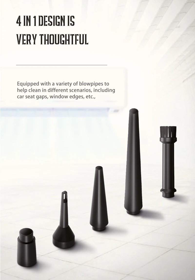 Портативний турбовентилятор Onvian Wireless Air Duster 51000 RPM Black, фото №11