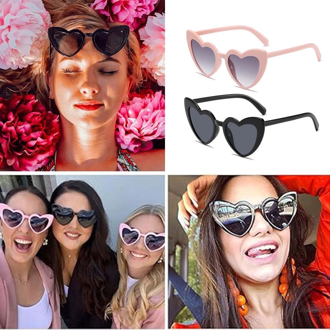 Сонцезахисні окуляри VONJUMA Серце Чорний, Сірий, фото №5