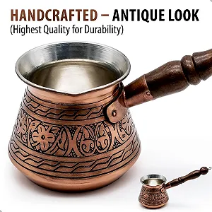 Турка Мідна Ручної Роботи Mocha Series 450 мл synthetic.ua - Фото 1