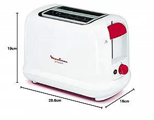 Тостер 2-слотовий Moulinex Lt160111 білий synthetic.ua - Фото 1