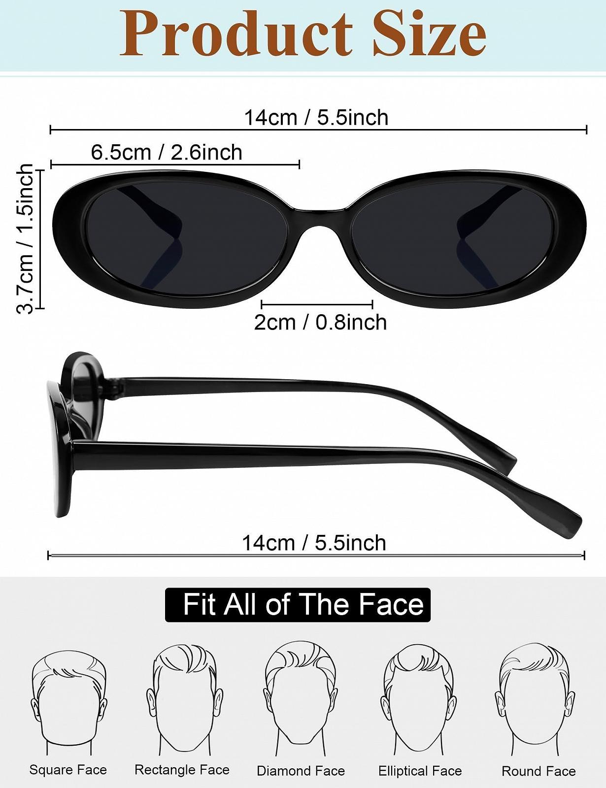 Солнцезащитные очки овальные винтажные Becellen Набор 4 шт., фото №6