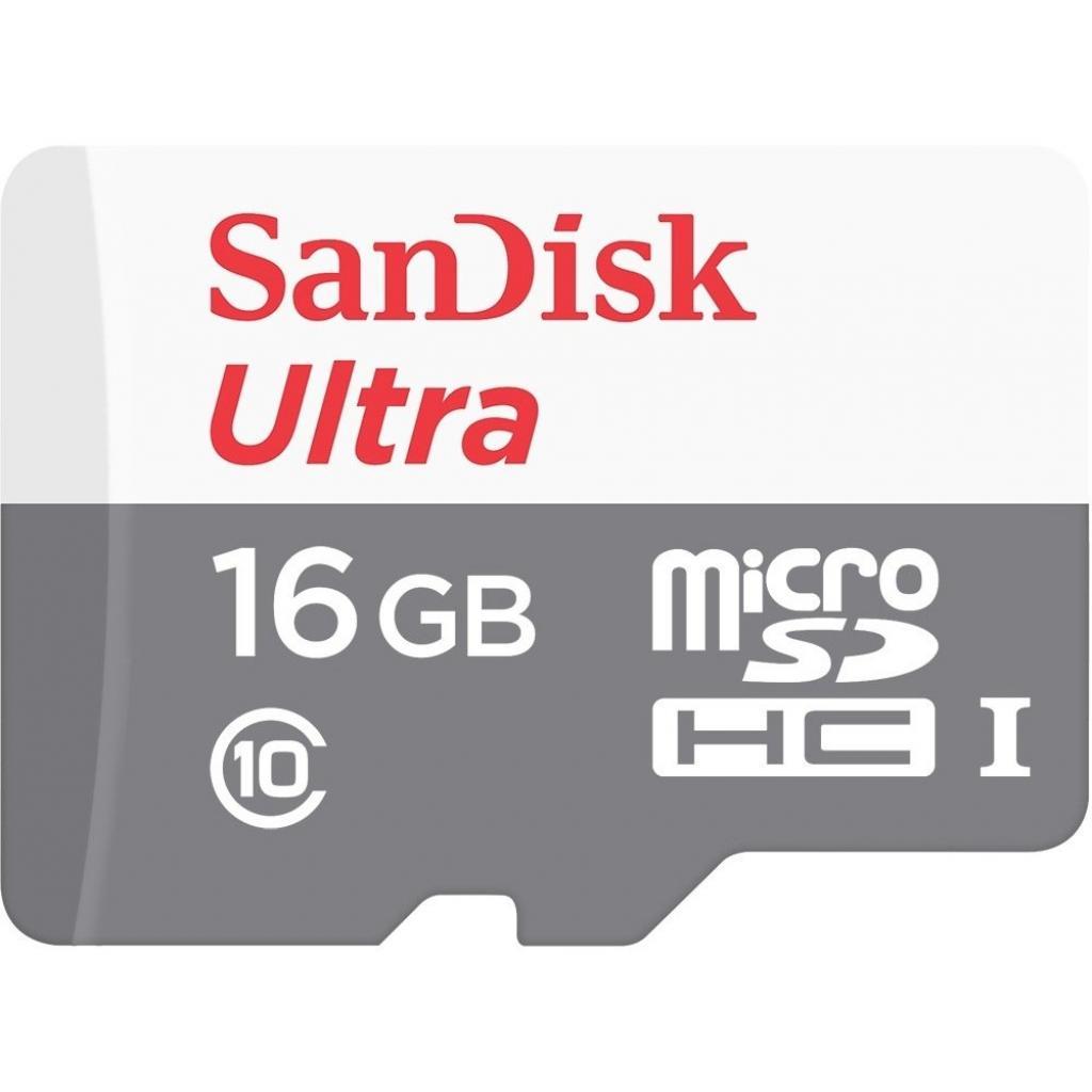 Карта памяти Sandisk microSD Class 10 UHS-I Ultra SDSQUNS-016G-GN3MA 16GB Class10 80MB/s 123843016, фото №3