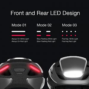 Шолом Lumos Ultra Smart велосипедний з переднім і заднім LED ліхтарем, покажчиком повороту, стоп-сигналами і Bluetooth для дорослих (чоловіків, жінок) synthetic.ua - Фото 1