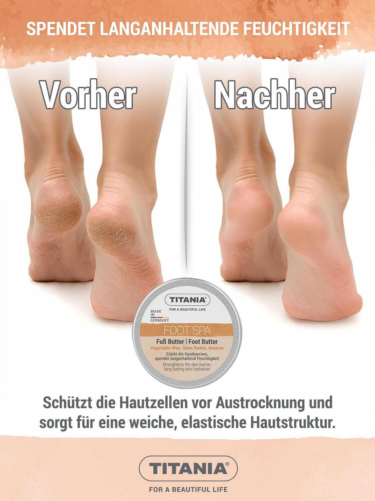 Масло для ніг TITANIA Cosmos Natural Dry Feet Intensive Care & Foot Mask з маслом ши та олією авокадо, 100 мл, фото №4