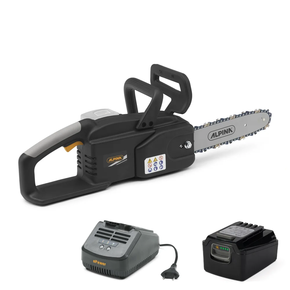 Акумуляторна ланцюгова пила Alpina ACS 20 Li Kit / 700W / Безщітковий / 25 см шина / 20V / 4 Ah / Чорний, фото №1