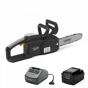 Аккумуляторная цепная пила Alpina ACS 20 Li Kit / 700W / Бесщеточная / 25 см шина / 20V / 4 Ah / Черный - Фото 1