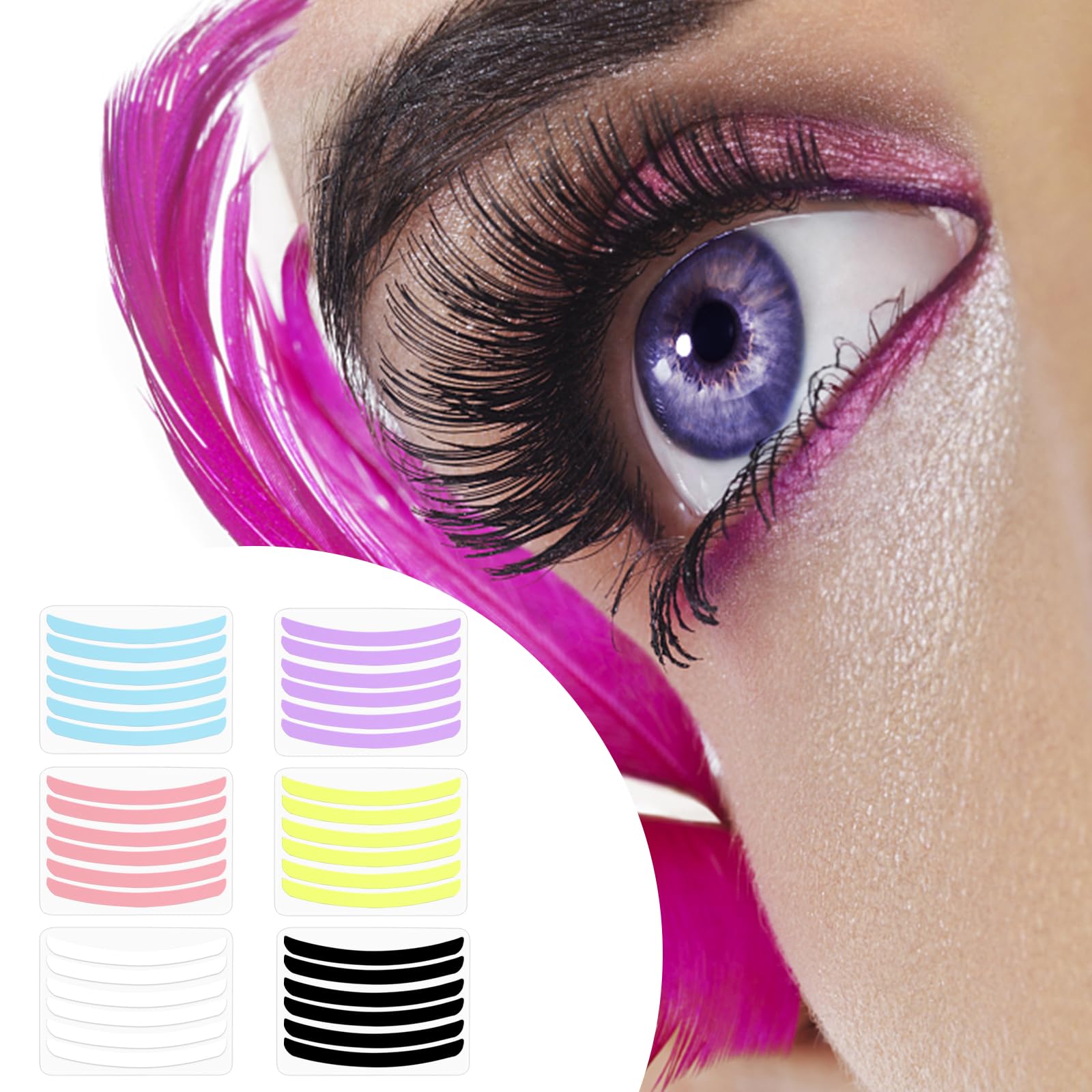 Набір із 36 штук Eyelash Lift Band Kit Силіконовий інструмент для підняття вій Підставки для підняття вій Багаторазовий компенсатор для підняття вій М'які палички для підняття вій (6 кольорів), фото №6