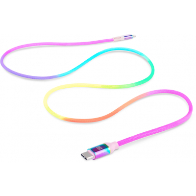 Дата кабель USB Type-C to Lightning 1.0m MFI Rainbow REAL-EL EL123500054, фото №2 Дата кабель USB Type-C to Lightning 1.0m MFI Rainbow REAL-EL EL123500054, фото №2