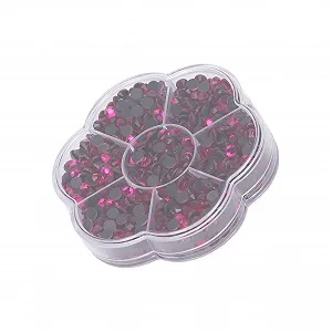 Стрази Термоклейові скляні стрази 1000 шт Рожевий synthetic.ua - Фото 1