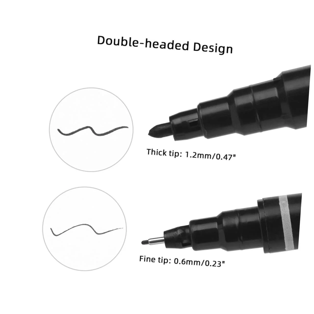 Маркер-Пензлі, з тонким кінчиком, пластик, фото №5