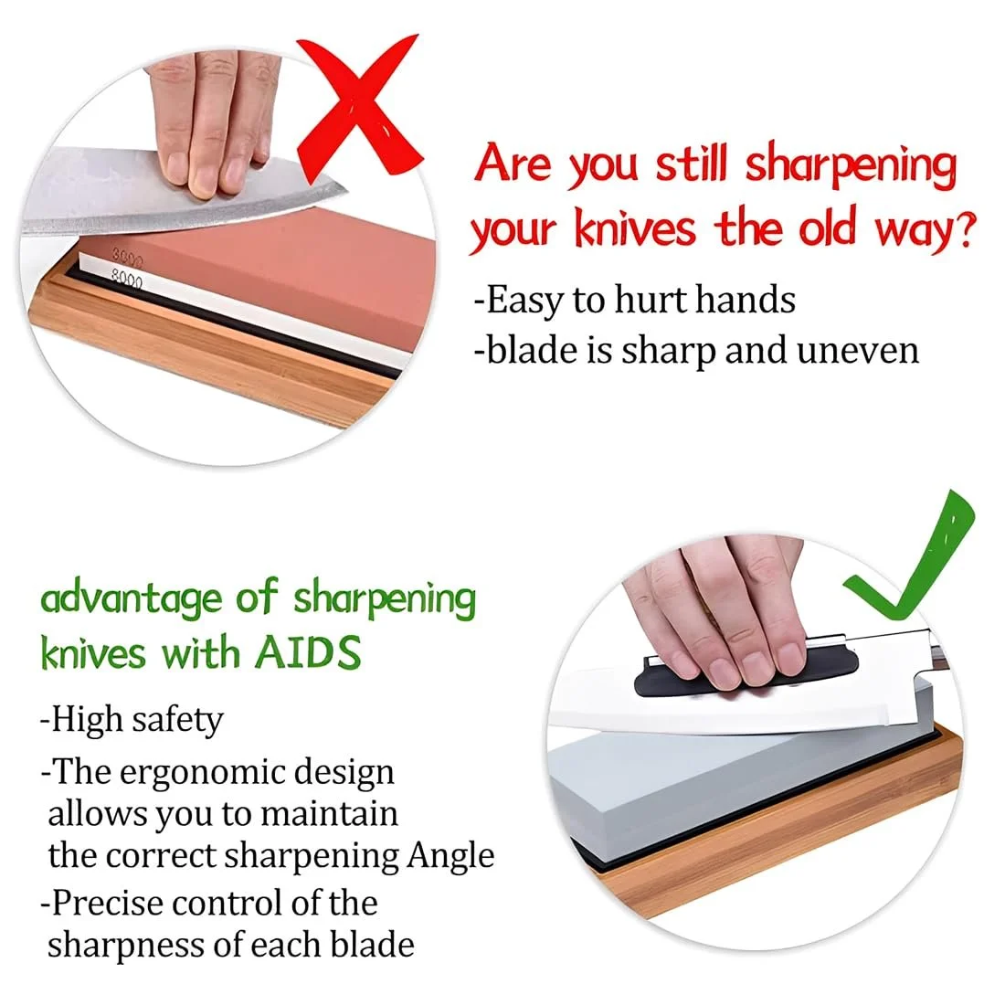 Набор направляющих для заточки ножей 15 градусов (6 шт.), фото №5