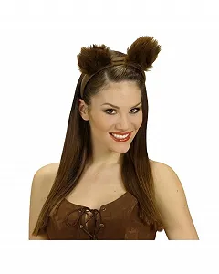 Обруч для волос Ушки мишки Мягкий Коричневый synthetic.ua - Фото 1