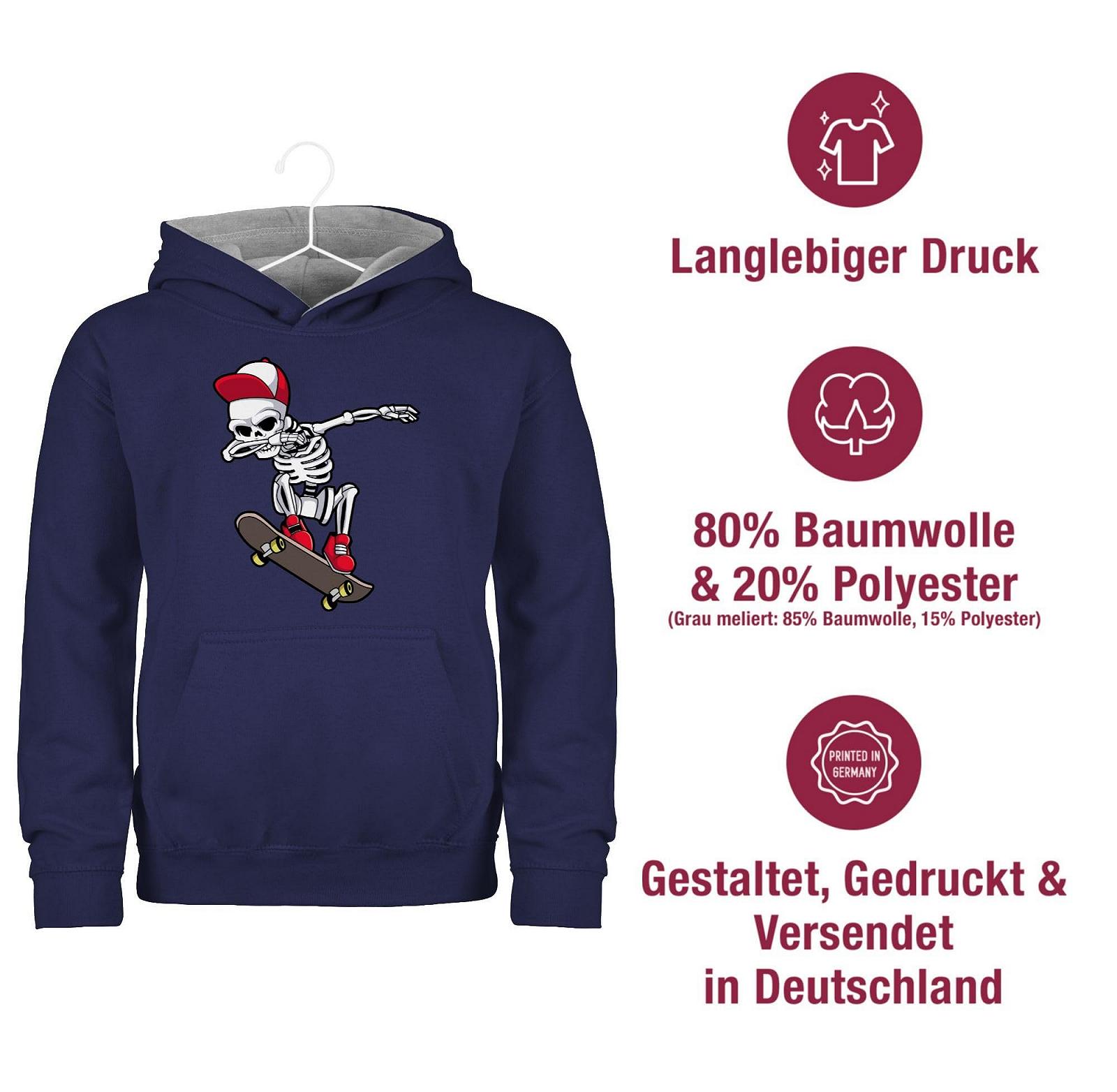 Детское худи Shirtracer Dabbing Skeleton Skateboard Dab Skeleton Skater Cool, фото №4