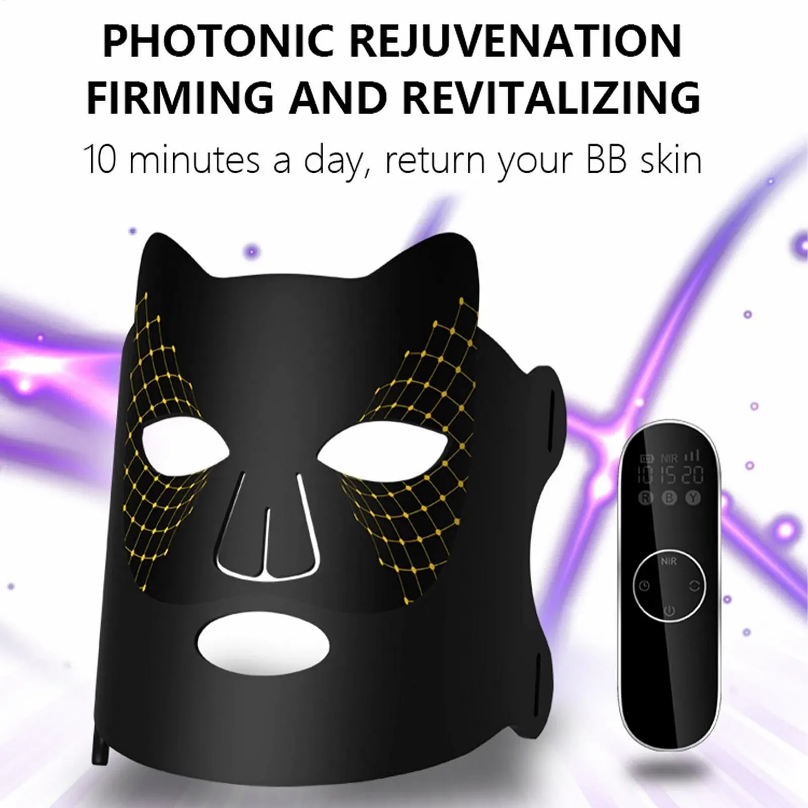 Маска для лица со светодиодной подсветкой, уход за красным светом для лица, фото №8