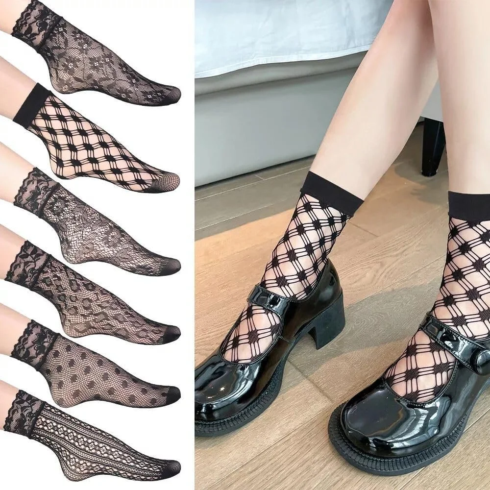 Жіночі мереживні шкарпетки 6 пар One size, фото №1 Жіночі мереживні шкарпетки 6 пар One size, фото №1