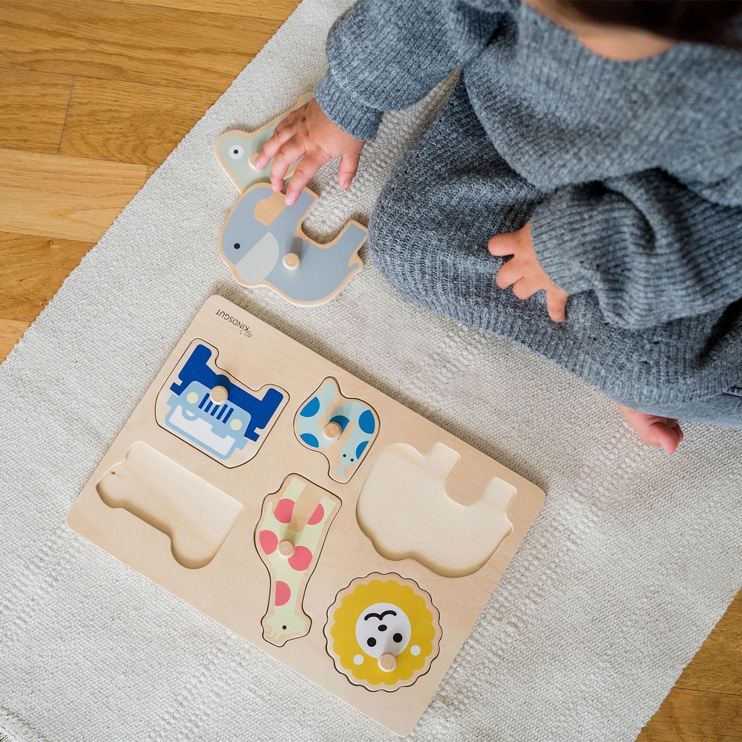 Деревянный пазл Kindsgut Dinos развивающий, фото №4