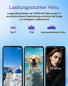 Смартфон invens Note TK01 6.52 дюйма HD+ 4250 мАч 16 MP Dual SIM 4+32 GB / 256 GB Синий synthetic.ua - Фото 1