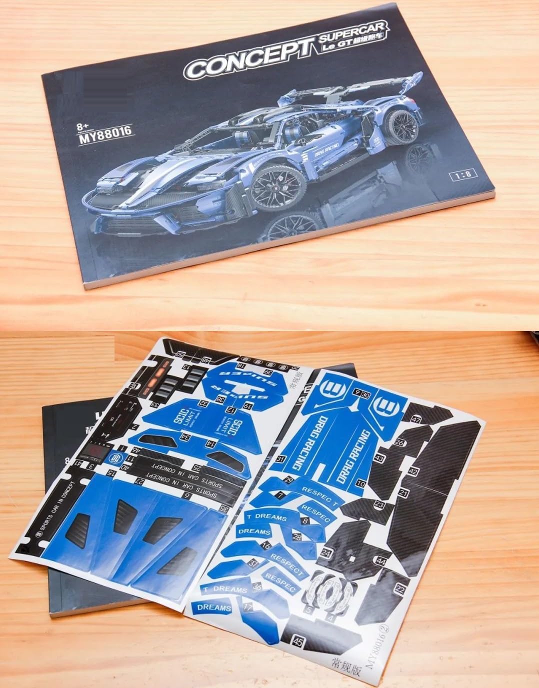 Набор Le Mansory Forde GT Модель Автомобиля 1:8 3624 детали, фото №5