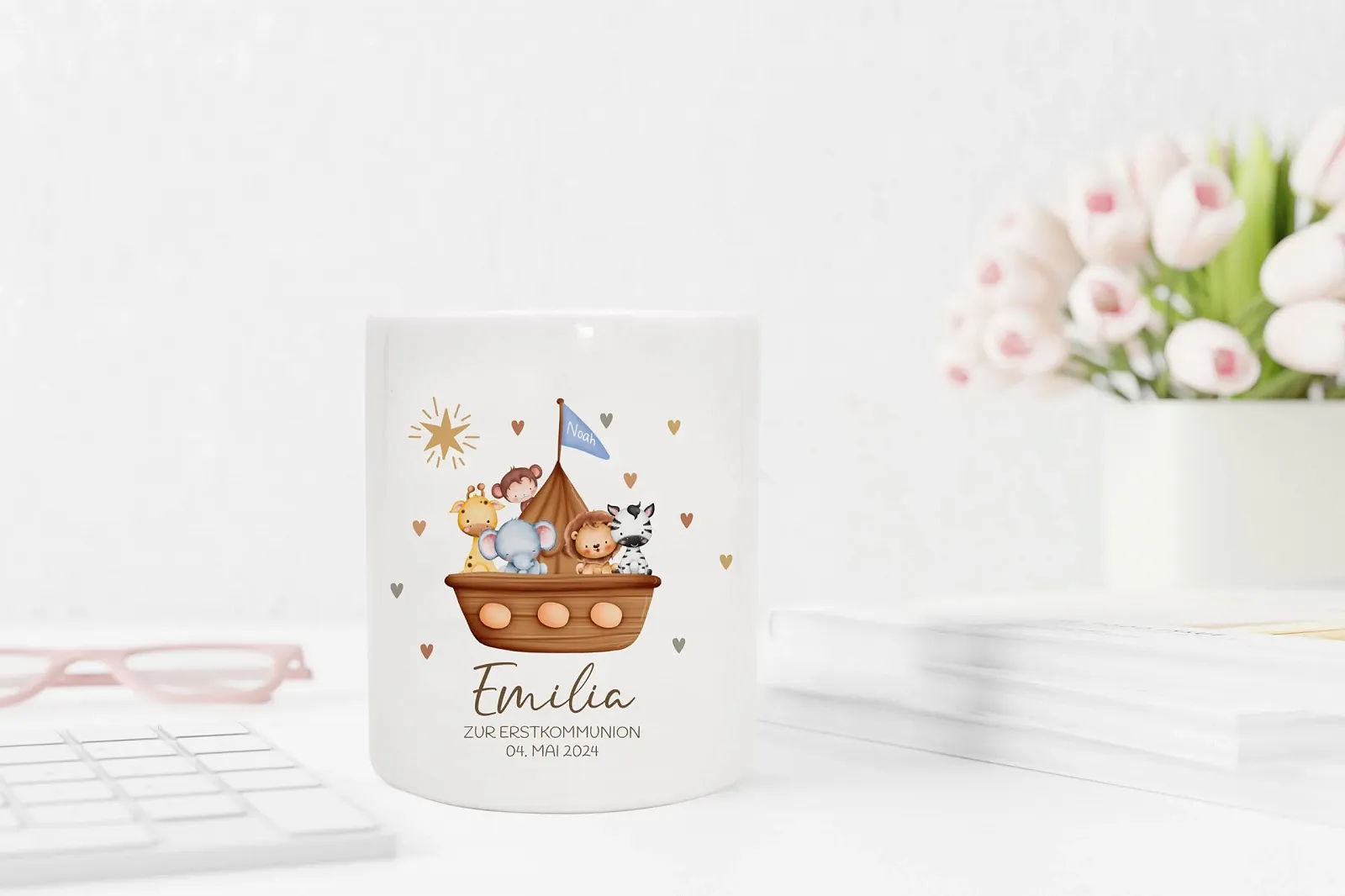 Копилка Noah's Ark керамическая 95 х 80 мм Синяя, фото №5