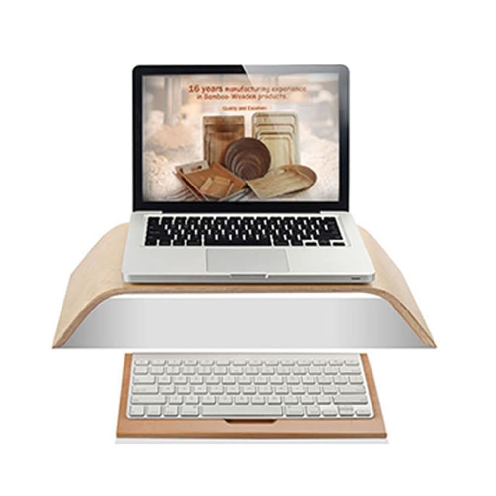 Простая Подставка для Ноутбука для Дома и Офиса Бамбуковая Деревянная Подставка для Дисплея, фото №3 Простая Подставка для Ноутбука для Дома и Офиса Бамбуковая Деревянная Подставка для Дисплея, фото №3