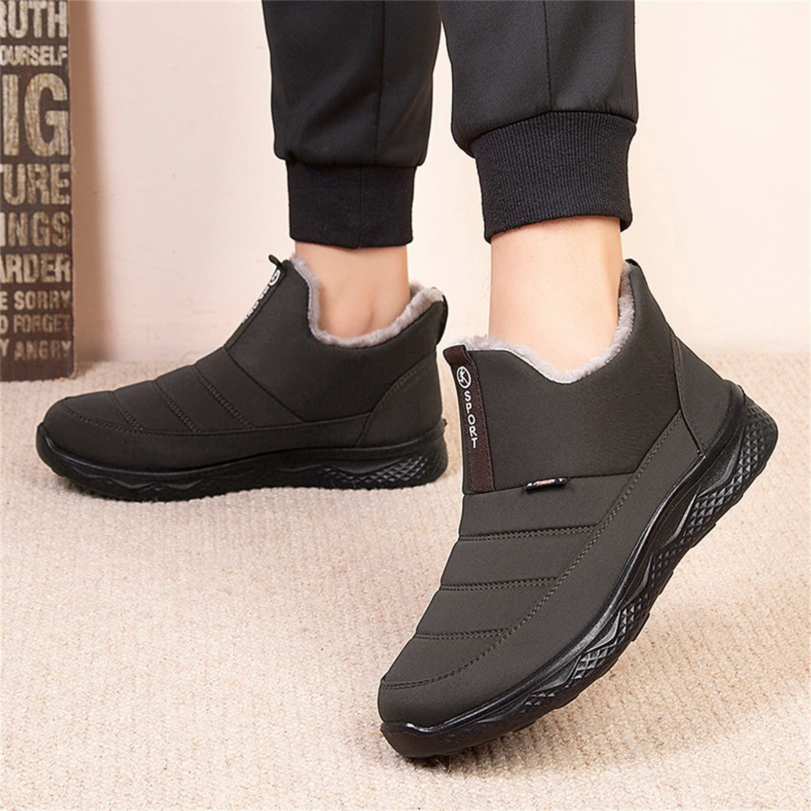 Чоловічі Черевики Western Замшеві півчобітки Блок-підбори Чорний, фото №4