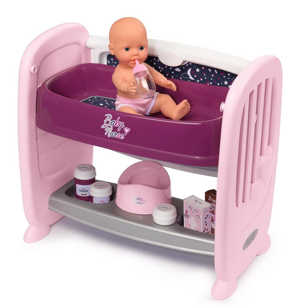 Кроватка с куклой и аксессуарами Smoby 2-в-1, фото №1