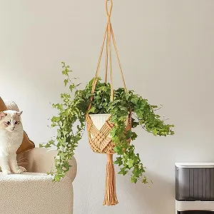 Підвіси для рослин макраме Джутові Набір із 2 шт. synthetic.ua - Фото 1