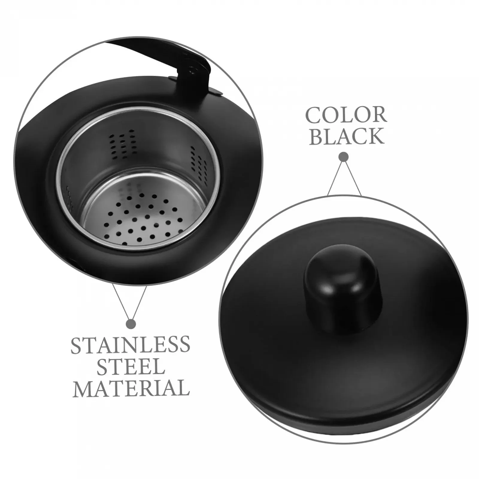 Чайник-заварник FUNNETOYU Edelstahl з вбудованим ситечком, стильний, міцний та рівномірно нагрівається для дому, фото №8