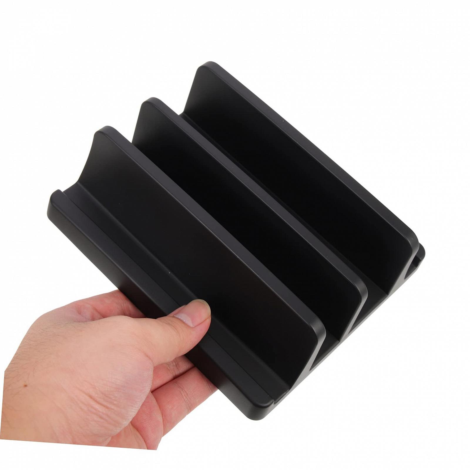 Держатель для ноутбука OSALADI Пластиковая Вертикальная Подставка для ноутбука с Двойным Слотом Прочный Настольный Органайзер для Ноутбука и Планшета Нескользящий и Устойчивый к царапинам для Офиса и Дома, фото №9