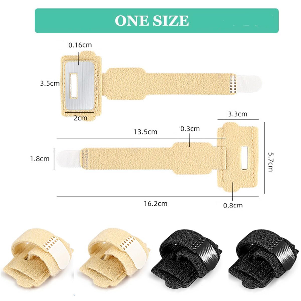 Выпрямитель для молотковидных пальцев Регулируемый выпрямитель для сломанных пальцев с алюминиевой пластиной, фото №6