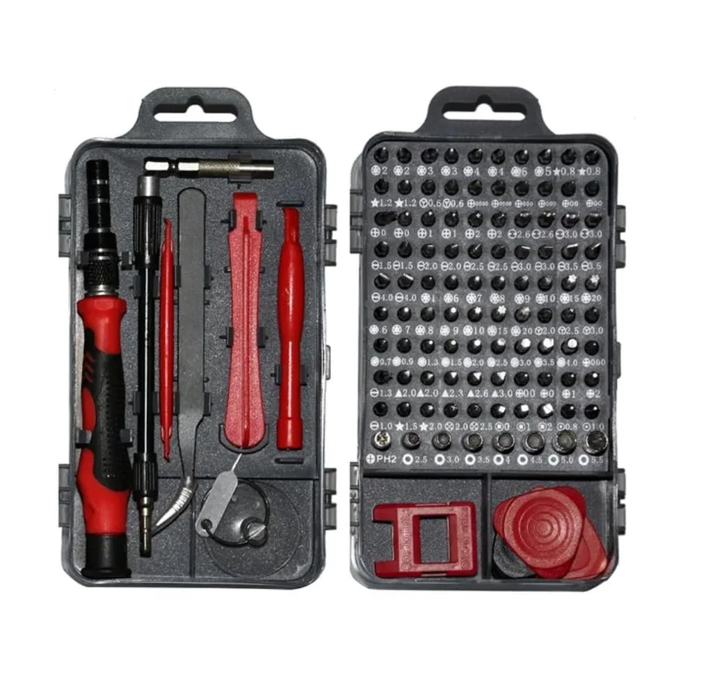 Набор отверток Precision 115 штук Красный Набор отверток Magnetic Repair Kit для ПК Телефон Очки Mac Смартфон DIY, фото №1