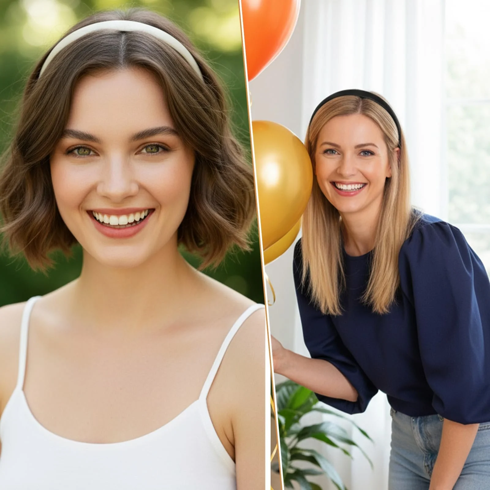 Обруч Атласний Регульований Тонкий Набір з 2 штук, фото №7