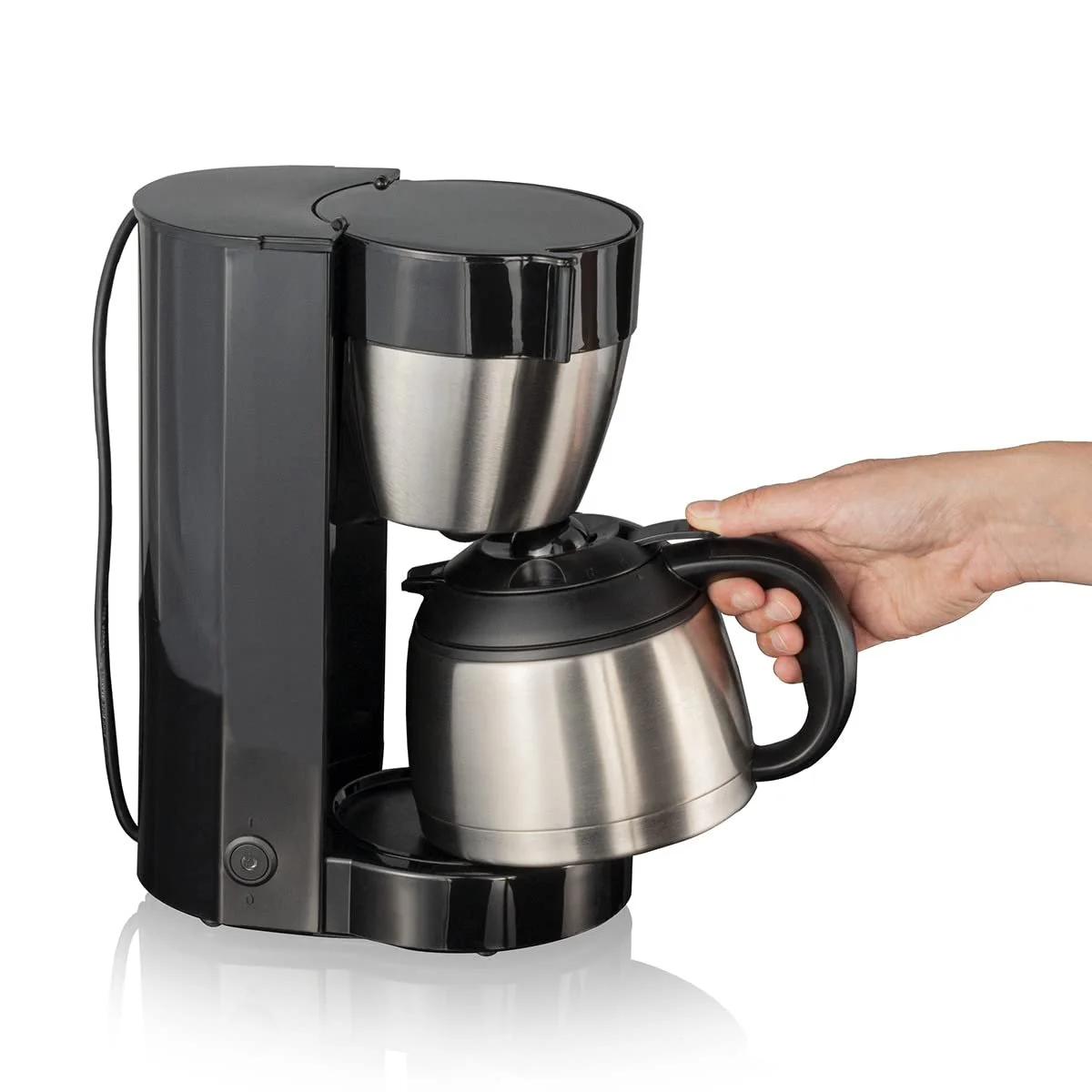 Фільтр-кавоварка Cloer 5009 800 W з термоглечиком із нержавіючої сталі Чорна, фото №5