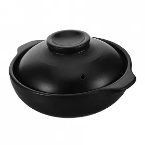 Горшок глиняный Donabe с крышкой традиционный китайский жаростойкий - Фото 1