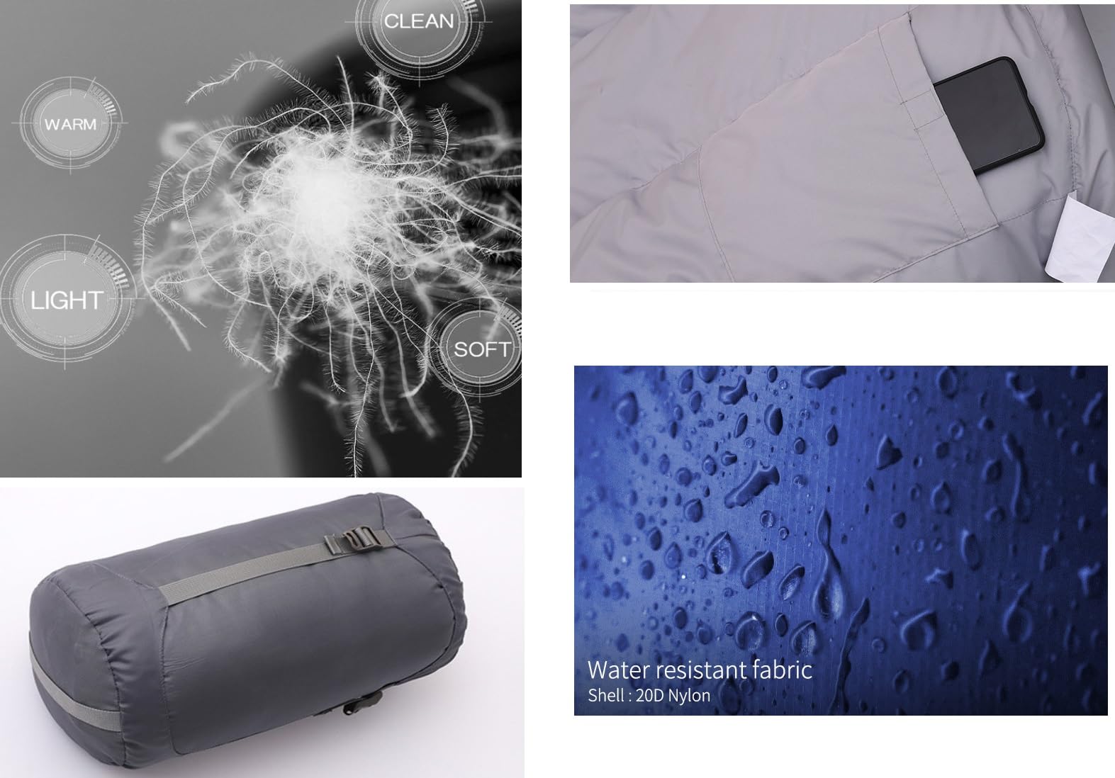 Спальный мешок Down Ultralight 1100 г Portable Lightweight Winter Outdoor Camping Hiking, фото №3