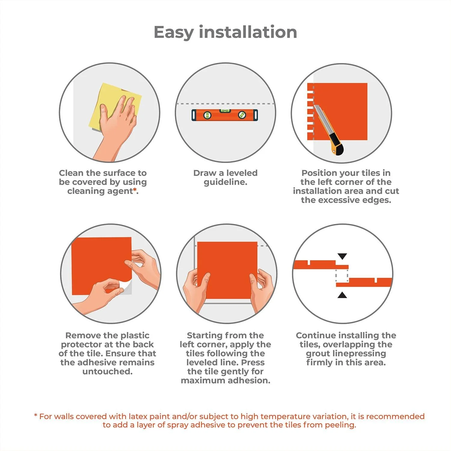 Набір наклейок на плитку Walplus 15 х 15 см Набір 24 шт. DIY, фото №6 Набір наклейок на плитку Walplus 15 х 15 см Набір 24 шт. DIY, фото №6