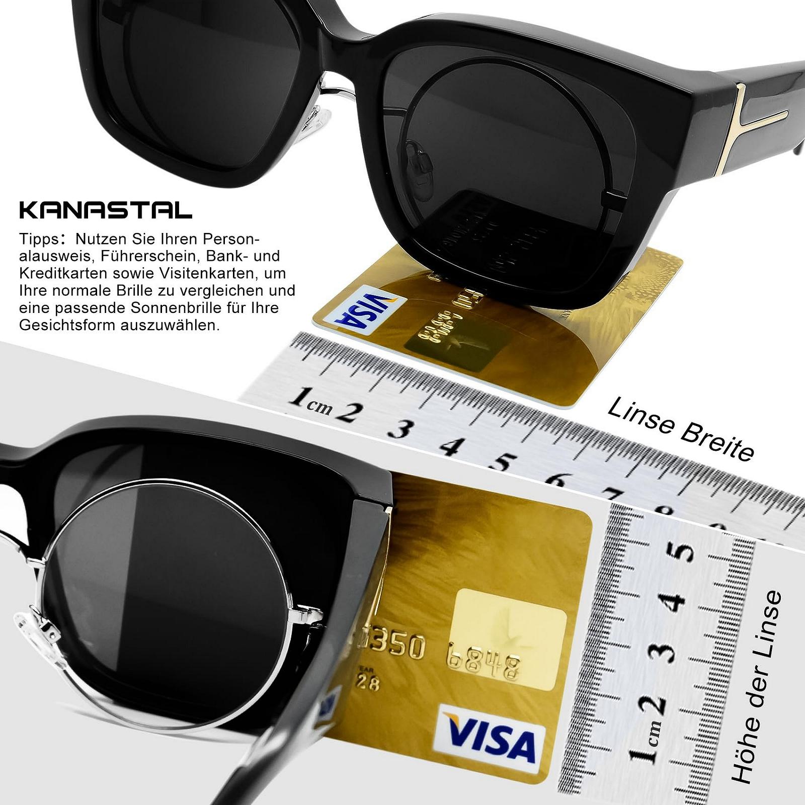 Сонцезахисні окуляри квадратні поляризовані KANASTAL Plus Size для чоловіків і жінок, захист від сонця UV400, фото №5