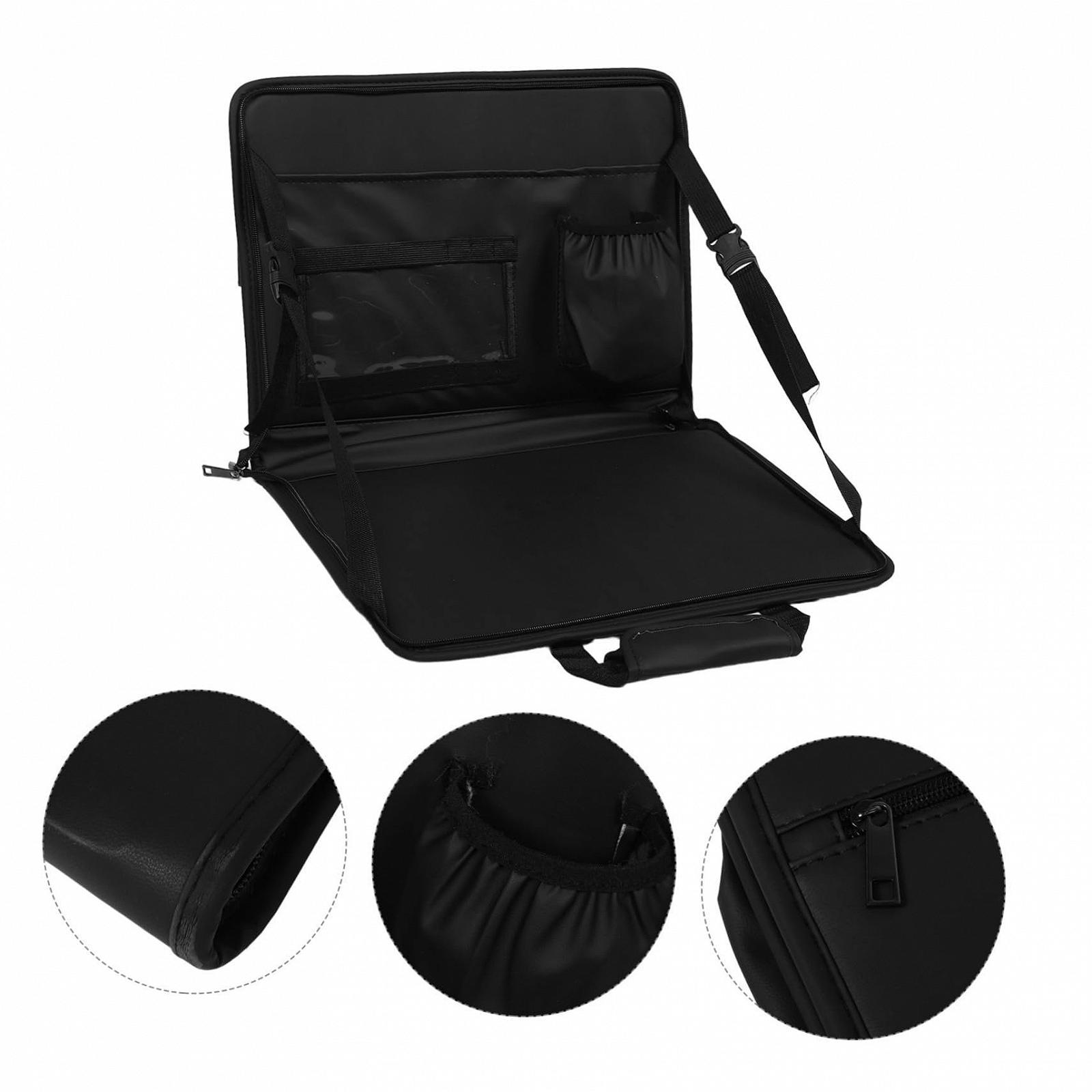 Столик для керма автомобіля складаний зі штучної шкіри з сумкою для зберігання, портативний, фото №8