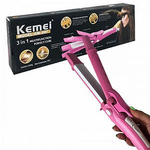 Плойка Праска Випрямляч 3В1 Kemei Gb-Km 987 Рожева Ml - Фото 1