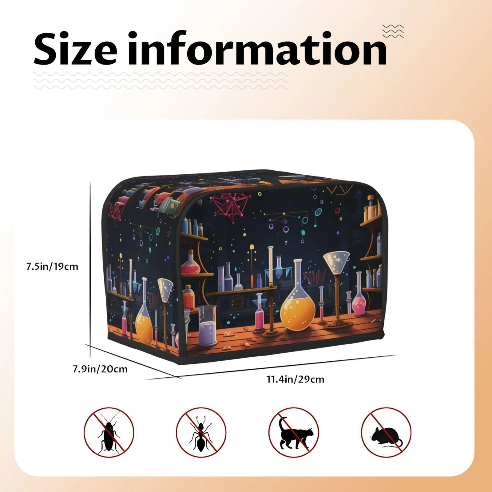 Чохол для тостера на 2 скибки з двома кишенями, суперм’який, фото №2 Чохол для тостера на 2 скибки з двома кишенями, суперм’який, фото №2