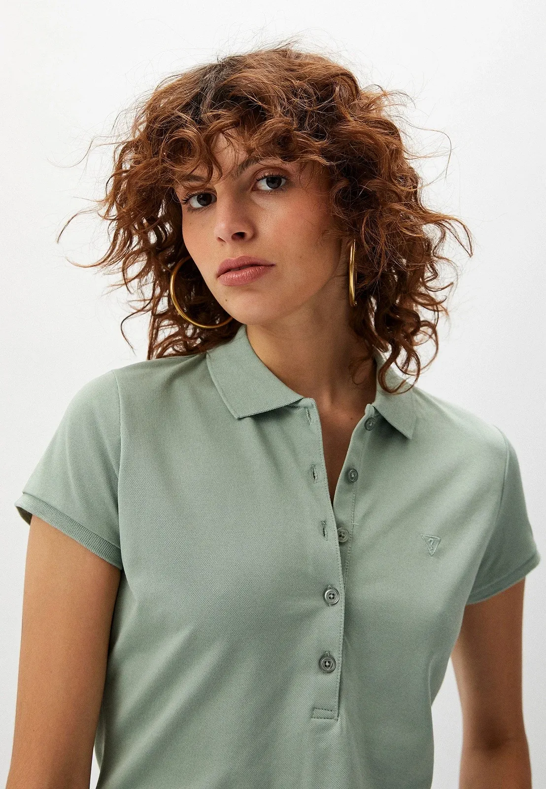 Женская футболка Guess Jeans, Зеленая, S, фото №3