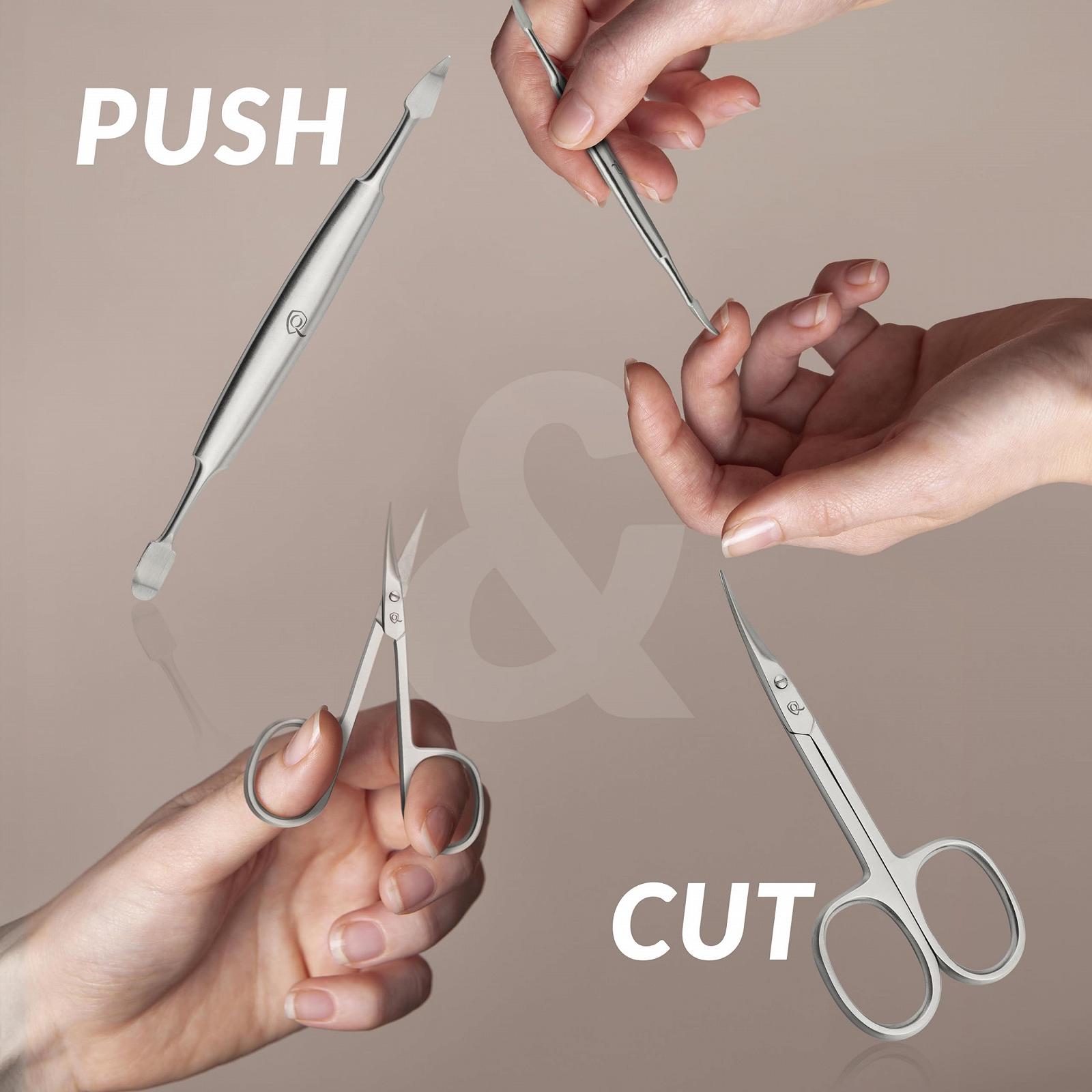 Набір для манікюру marQus Premium, 5 предметів, нержавіюча сталь, у чохлі зі справжньої шкіри, чорний, фото №7 Набір для манікюру marQus Premium, 5 предметів, нержавіюча сталь, у чохлі зі справжньої шкіри, чорний, фото №7