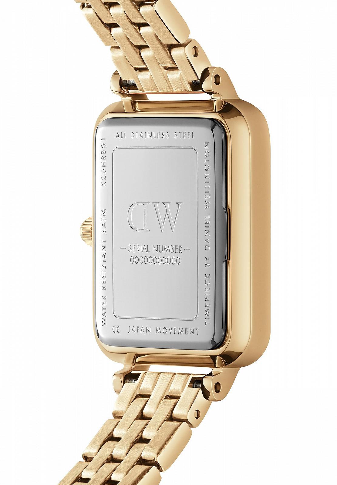 Часы Daniel Wellington Quadro One Size Нержавеющая сталь 316L с PVD покрытием золото Золотой, золотой, Браслет, фото №3 Часы Daniel Wellington Quadro One Size Нержавеющая сталь 316L с PVD покрытием золото Золотой, золотой, Браслет, фото №3