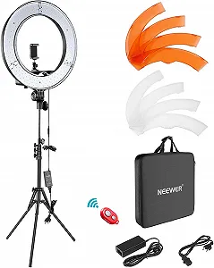 Кільцева LED лампа зі штативом Neewer ‎RL-18 48 см Чорна - Фото 1