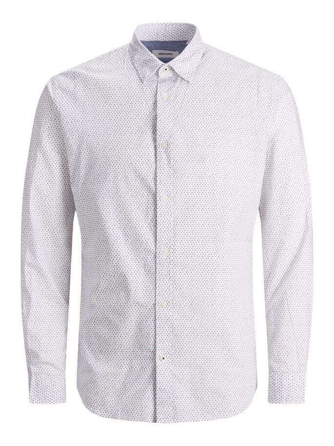 Сорочка JJEPLAIN POPLIN L/S AU20 NOOS 12173241 Tango Red Jack&Jones Білий 2XL, фото №1
