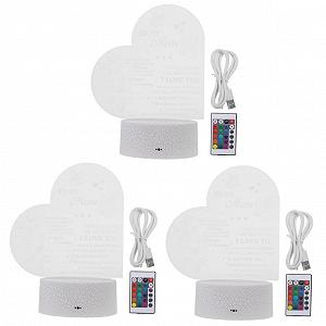 Купить Лампа OSALADI 3D Ночник LED Белый Пластик - Фото 1 Лампа OSALADI 3D Ночник LED Белый Пластик - Фото 1