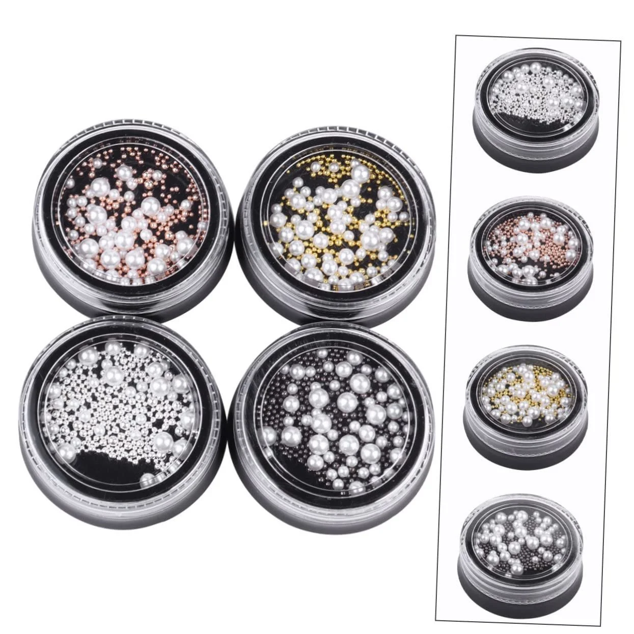 Набір перлин для дизайну нігтів Healeved, імітація сталевих перлин для жінок та дівчат, фото №4