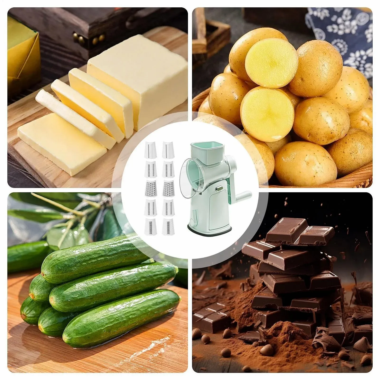 Овощерезка-терка, шинковщица, Вращающаяся, фото №5