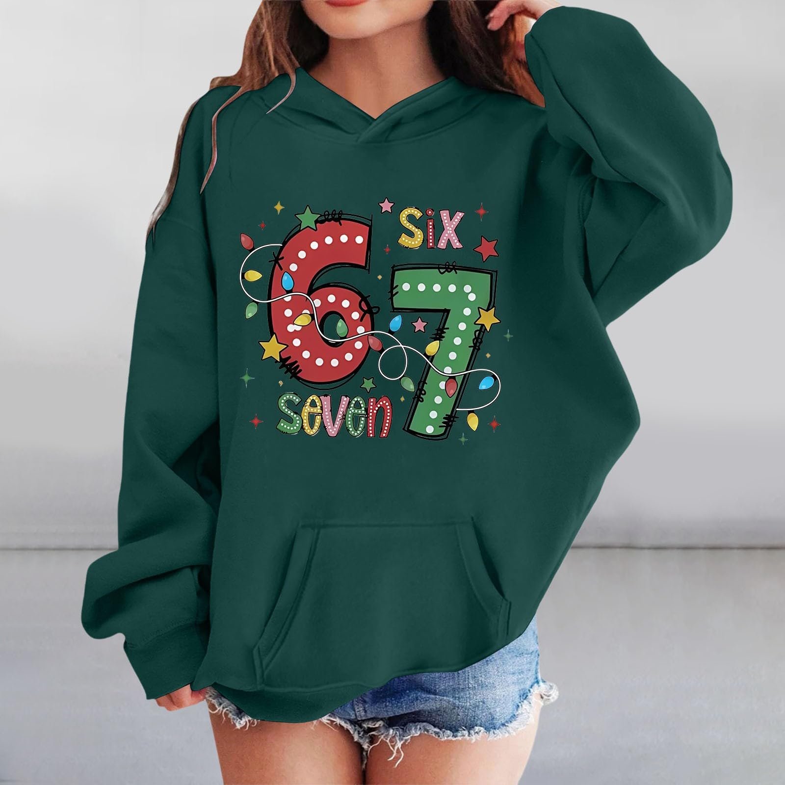 Худі Generisch 67 Cartoon Print для дітей, світшот Six Seven, фото №3