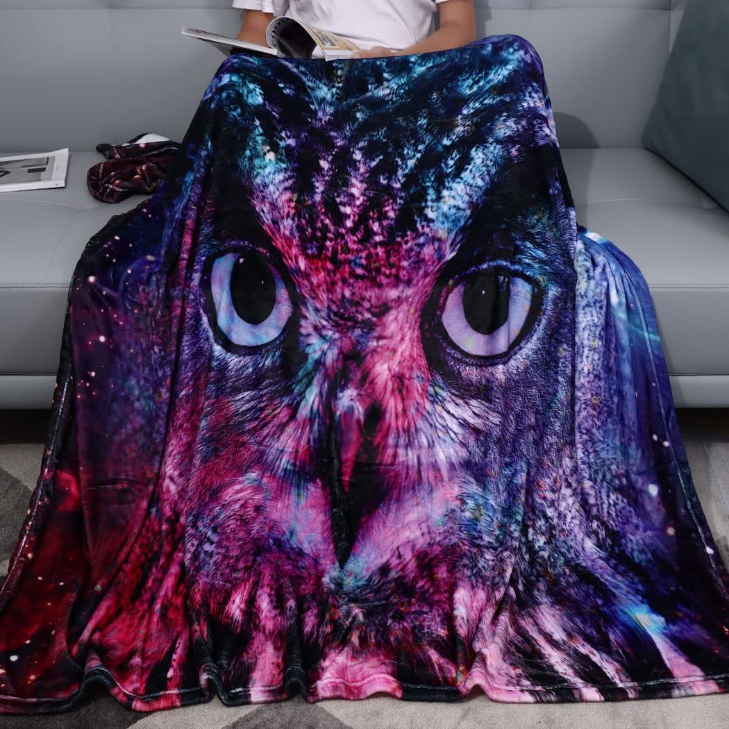 Покривало Violetpos Фланель М'яка Тепла Зручна Флісова Для дивану Сова Місяць Фіолетова Галактика Всесвіт Тварина 150 x 200 см, фото №2 Покривало Violetpos Фланель М'яка Тепла Зручна Флісова Для дивану Сова Місяць Фіолетова Галактика Всесвіт Тварина 150 x 200 см, фото №2